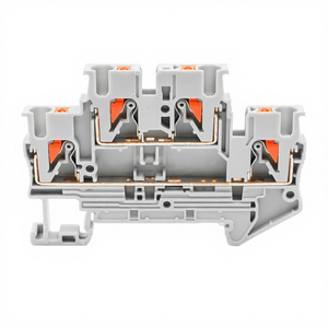 พิมพ์รหัสสินค้า PTTB2.5 บล็อกเทอร์มินัลแบบสองชั้น แบบอินไลน์ เชื่อมต่อขึ้น-ลง PTTB2.5-PV เชื่อมต่อแบบ Push-In 4 รู 30A 500V - Product Image 4