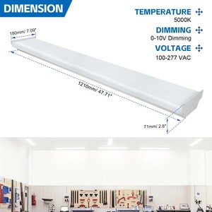 Luz LED Envolvente NGTlight de 2 pies y 4 pies, 15w - 60w, Acero Inoxidable, Garantía de 5 Años, Tubos LED para Interiores, Luz Envolvente - Product Image 6