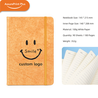 Coffret Cadeau de Carnets A4 A5 A6 Personnalisés en Papier Tyvek Écologique Imperméable avec Couverture et Pages Lignées, Reliure Thermique pour Bureau et Entreprise, Bande Élastique
