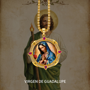 Collier Pendentif Vierge de Guadalupe en Gros pour Femme, Cadeau de Bénédiction Familiale, Collier Vierge de Guadalupe - Product Image 2