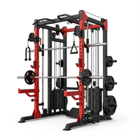 Rack de Squat Multifonctionnel Tout-en-un avec Pile de Poids Double de 90 kg pour Entraînement de Force Complet