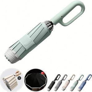 Buckle Reflective Safety Strip Sturdy <b>Windproof</b> Reverse Automatic <b>Umbrella</b> Portable Compact Folding Travel - Product Image 1