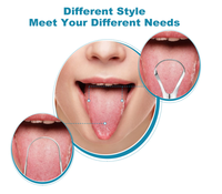 Vente en gros d'accessoires d'hygiène buccale : Nettoyeur de langue en acier inoxydable pour une haleine plus fraîche, gratte-langue en cuivre