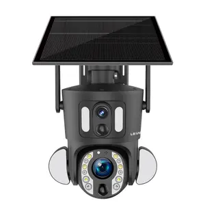 LS VISION 9W Solar Outdoor Camera 4G 6MP Dual Lens 20X Optical Zoom IP66 Laser Infrared Lamp 15600mAh Night Vision Function