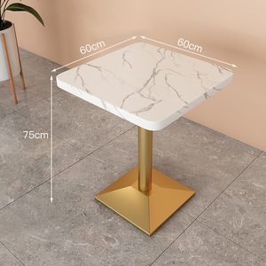 Mesas de Comedor Rectangulares de Alta Calidad al por Mayor, Juegos de Mesa y Sillas de Acero Inoxidable y Madera Maciza para Hoteles - Product Image 5