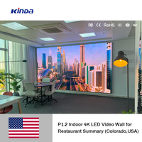 Pantalla LED COB de Alta Resolución Ultra HD Micro 4K 8K, Pantalla LED de Paso Fino P0.9 P1.25, Pantalla LED para Interiores de Salas de Conferencias sin Costuras