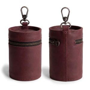 Genuine Leather Coin <b>Pouch</b> Retro Zippered Money Case Banks Vintage Money Saving Box - Product Image 3