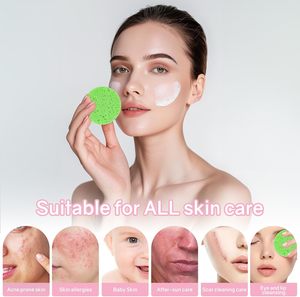 Éponge nettoyante pour le visage, durable, douce, exfoliante, naturelle, biodégradable, écologique, réutilisable, en cellulose, à séchage rapide - Product Image 3