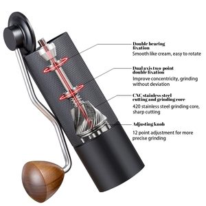 Al-Alloy Body 420 Stainless Steel Burr Homeuse Espresso Mini Small Hand Mill Portable Manual <strong>Coffee</strong> <strong>Grinder</strong> - Product Image 4
