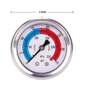 Personalize alta qualidade 2 polegadas medidor de pressão, semi-aço, medidor de pressão enchido com conector traseiro, calibre de pressão personalizado - Product Image 4