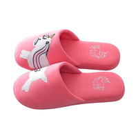 Joli design pour femmes léger confortable chambre à coucher mousse à mémoire de forme teckel chien pantoufles licorne pantoufles
