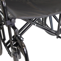 Silla de Ruedas Reforzada (225 kg), Ancha, Bariátrica, Plegable, con Doble Barra Transversal, Estructura de Acero, Garantía de 3 Años, PEPE Mobility P10038, Giratoria