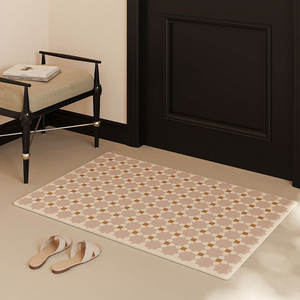 Yosemite Vintage Chic Entrance Mat Rectangle <b>Non</b> <b>Slip</b> Geometric Pattern Plush <b>Floor</b> Mat For Entryway Home Use - Product Image 2