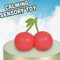 Nouveau produit Squishy Cerise - Cerises à presser - Jouet anti-stress pour mâcher des morceaux en forme de cerise - Smush Mart