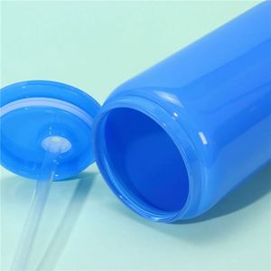 Gobelet en plastique noir de 16oz avec paille et couvercle Gobelet en métal coloré pour enveloppes Uv Dtf - Product Image 3