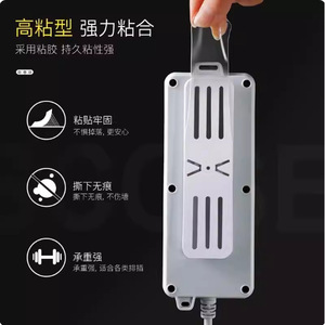 Organizador de enchufes rectangular de plástico para montaje en pared, para la gestión de cables en la oficina, almacenamiento y organización. - Product Image 4
