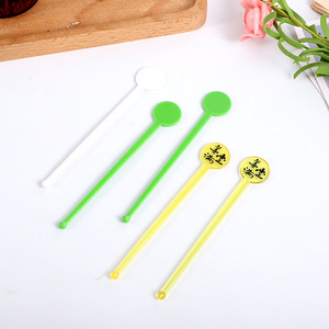 ไม้คนเครื่องดื่มพลาสติกเคลือบทองพร้อมโลโก้สำหรับงานปาร์ตี้ - Product Image 2