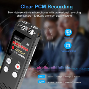 Ghi Âm Giọng Nói Kép Microphone Stereo Chất Lượng Âm Thanh MP3 Máy Nghe Nhạc Âm Thanh Ghi Âm 32GB Với Giảm Tiếng Ồn - Product Image 5