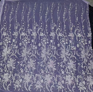 Phi vải tuyn lưới ren vải <span class=keywords><strong>Sequins</strong></span> 2025 Chất lượng cao Hạt shinning Net ren thanh lịch cho phụ nữ Wedding Dresses - Product Image 6