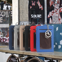 Tempat Kartu Nama Kulit PU Vertikal 5 Slot Dompet Kartu Kredit & ID Grosir Hadiah