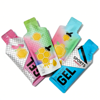 Sachets en forme de bouteille pour gel énergétique, miel liquide, boisson au collagène, format mini échantillon personnalisé, 5 ml, 15 ml, 20 ml, 30 ml, 40 ml