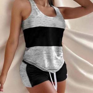 All'ingrosso pantaloncini senza maniche intimo cuore leopardo abbigliamento da notte da donna camicia da notte 2 pezzi - Product Image 2