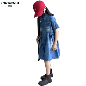 Best-selling Made in China denim dress for children everyday casual dress for girls
