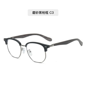 Monturas de gafas semirrígidas con lentes ovaladas de resina, ligeras, anti luz azul, para hombre C1 - Product Image 2