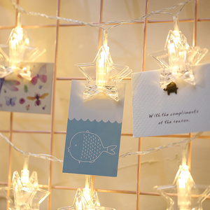 Partyhigh Stars Photo <b>Clips</b> String <b>Light</b> 10.5FT LED Photo Wall Decor <b>Lights</b> <b>with</b> 20 <b>Clips</b> Battery Operated Star <b>Fairy</b> <b>Lights</b> - Product Image 3