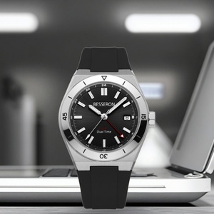 Relojes de Pulsera de Cuarzo con Correa de Goma de Lujo, Marca Privada OEM ODM con Logotipo Personalizado Besseron, Movimiento Japonés, para Hombre - Product Image 2