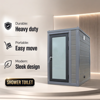 Unité de toilettes et de douche préfabriquée intégrée pour le camping en plein air avec cabine de douche coulissante