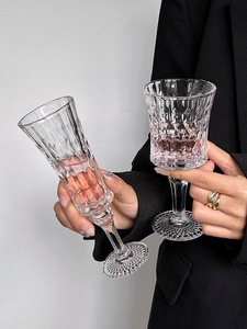 Retro cứu trợ kim cương Highball Glass, cao cổ điển <span class=keywords><strong>barware</strong></span> cho Champagne & nước trái cây - Product Image 5