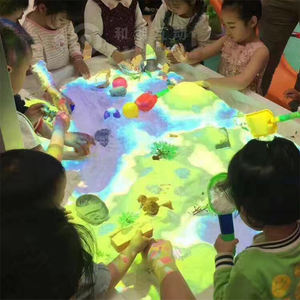 Table de sable cinétique interactive avec projection pour enfants, <span class=keywords><strong>jeu</strong></span> de table de sable pour l'éducation <span class=keywords><strong>STEAM</strong></span> en intérieur et les centres scientifiques - Product Image 3