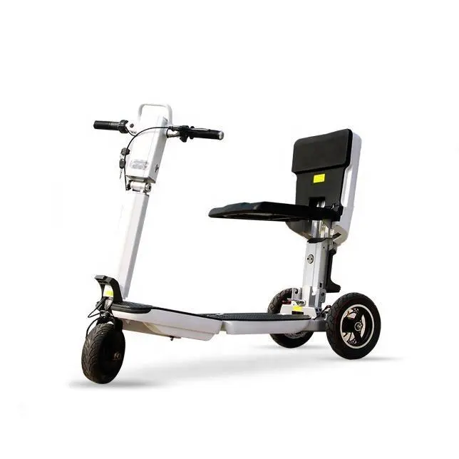 เก้าอี้ไฟฟ้าพับได้สำหรับผู้พิการรถเข็นไฟฟ้าสกู๊ตเตอร์น้ำหนักเบา