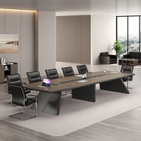 Mesa de Conferencia Ejecutiva Moderna de Alta Gama, MDF Ecológico, Modular, de Lujo, para Sala de Juntas, Oficina, Escuela