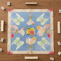 Nouveau design de tapis de mahjong américain antidérapant pour 4 joueurs, jeu de casino avec sac de rangement, 31,5 pouces, 33 pouces
