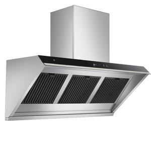 <b>Wall</b> Mounted Stainless Steel Smart Range Hood Electric Cooker Exhaust Hood <b>Vented</b> Charcoal Filter Commercial Kitchen Touch - Product Image 1