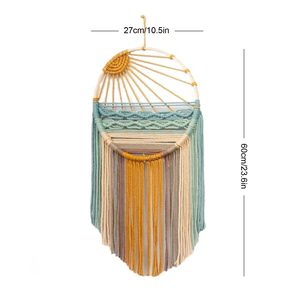 Arte Murale Tramonto e Alba, <span class=keywords><strong>Acchiappasogni</strong></span> Macramè da Parete, Decorazione Colorata per Camera da Letto e Soggiorno - Product Image 5