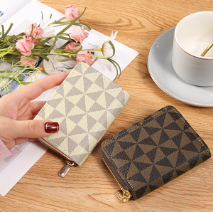 Luxury Catalog Designer <strong>Wallet</strong> Vintage Brown Checker <strong>Wallets</strong> <strong>Travel</strong> Coin Purse Short Card Holder <strong>Women</strong> Clutch Bag - Product Image 4