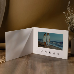 プロモーション5 7 10インチ<span class=keywords><strong>LCD</strong></span>紙ビデオブック & グリーティングカードパンフレットカスタマイズ可能名刺ビデオ - Product Image 6