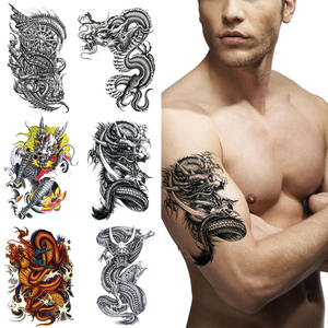 Autocollants <span class=keywords><strong>de</strong></span> <span class=keywords><strong>tatouage</strong></span> corporel <span class=keywords><strong>de</strong></span> dragon cool pour le bras, autocollants <span class=keywords><strong>de</strong></span> <span class=keywords><strong>tatouage</strong></span> <span class=keywords><strong>de</strong></span> dragon chinois tribal imperméables, images pour hommes - Product Image 2