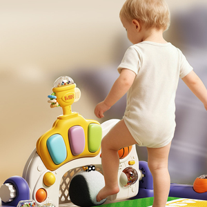 AJB <span class=keywords><strong>Gimnasio</strong></span> de actividades 5 en 1 con piano de pedales, aro de baloncesto y sonajeros desmontables para bebés, juguete de educación temprana - Product Image 5