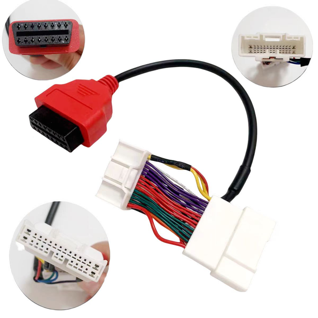 Hot Sales 12V 1 Year Warranty Wire Harness OBD2 Double Head Conversion Line for Tesla Model 3/Y Diagnostic