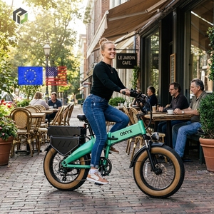 Bicicleta Eléctrica Plegable Onyx T2, Disponible en Almacenes de la UE/EE. UU./Reino Unido, 20 Pulgadas, 48V13AH, 250W, Bicicleta Eléctrica de Montaña con Neumáticos Gruesos - Product Image 1