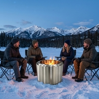 Brasero Jocreek Premium en acier inoxydable 304 pour brûler du bois, brasero extérieur, réchaud de camping - Conception autoportante et portable