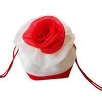 Sac à bijoux rond en organza champagne avec cordon de serrage pour la décoration de fête - Vente chaude