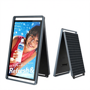 Outdoor Solar Power Movable Battery Powered LCD Kiosk <b>Display</b> Digital Signage Advertising Screen - Product Image 1