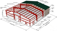 Hangar à foin à structure en acier personnalisé à grande échelle Hangar à foin préfabriqué Hangars de stockage de cultures pour la ferme