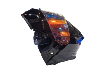 CL UM109 Casque de moto intégral avec double visière Double fermeture Coque ABS Certifié DOT Nouveau toutes saisons Hommes/Femmes