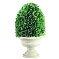 Boule de verdure artificielle d'extérieur en buis, en PE écologique, avec feuilles et fleurs, pour mariages, Noël et usage intérieur